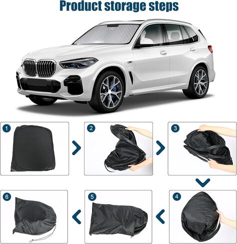 6 طبقات مخصصة لتناسب الزجاج الأمامي الظل أشعة الشمس لعام 2017-2022 هوندا أكورد ، سيارة طي قابلة للطي مع كيس تخزين ، عاكس الحرارة وحماية الأشعة فوق البنفسجية in Kuwait