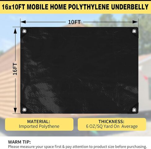 16 × 70 قدمًا من المنازل المتنقلة المنزلية ، PE Fabric Underbelly ، Mobile Home Underbelly Material ، لوحة ألواح البلاستيك المنزلية المتنقلة للعربة ، RV (سمك 6 أوقية/متر مربع) in Kuwait