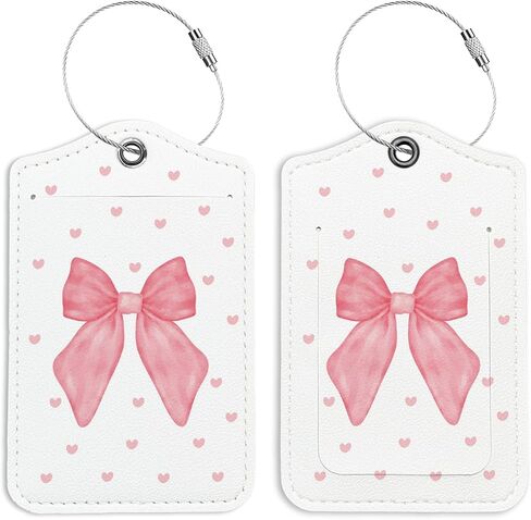 Preppy Black Bow Playing Cards Luggage Tags for Suitcases, Spade Luggage Tag, Preppy Gifts, Back to School, Trendy 2 Pack Luggage Tags for Travel, Teen Girls Gifts Suitcase Tags in Saudi Arabia
