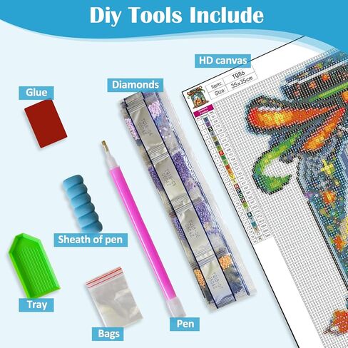 عيد شكر سعيد تركيا مجموعات الطلاء الماس للبالغين ، ومجموعات فن الماس 5D للمبتدئين البالغين ، DIY كامل الجولة الحفر Diamond Dot Paint in Kuwait