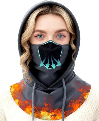 JOEYOUNG 3 in 1 Winter Balaclava Hood Face Mask with Ear Loops, Fleece Breathable Ski Mask for Men Women Cold Weather in Kuwait