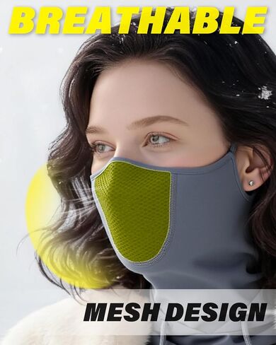 JOEYOUNG 3 in 1 Winter Balaclava Hood Face Mask with Ear Loops, Fleece Breathable Ski Mask for Men Women Cold Weather in Kuwait