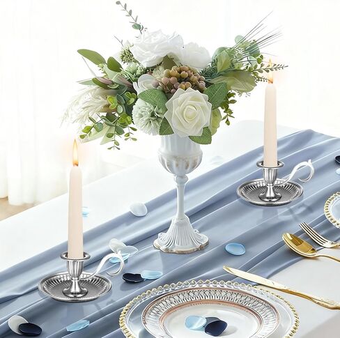 Bronze Taper Candle Holder with Handle: Vintage Candle Stick Holder Decor - European Style Antique Candlestick Holders for Party, Wedding Christmas, Dinner, Table Centerpiece, Home Decor in Kuwait