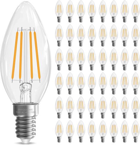 E12 Candelabra Bulb 40 Watt مكافئ ، E12 LED لمبة الثريا قابلة للثريات قابلة للثورة ، مصابيح ضوء شمعة B10 2700 كيل in Kuwait