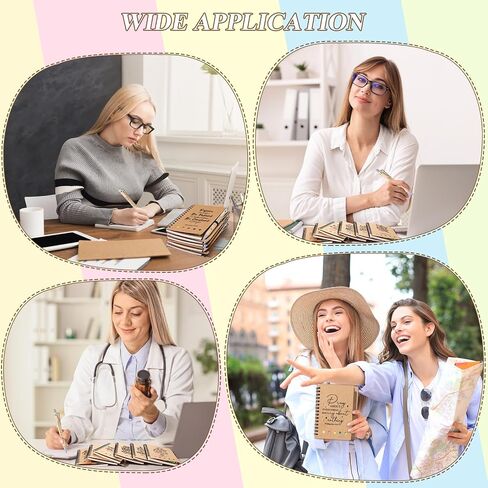 6 مجموعة هدايا تقدير الموظف ، شكرا لك هدية دفتر الملاحظات الملهمة للطلاب المتطوعين الممرضة المعلمين في العمل ، المفكرة مع Bamboo Pen Bulk (6 ، امتنان) in Kuwait