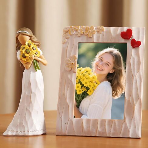 نان زاي نان فانغ هدايا للنساء أصدقاء ابنة الابنة دعم ملهمة هدايا عباد الشمس للنساء عيد ميلاد 6.7 "التماثيل المنحوتة باليد ديكور المنزل in Kuwait