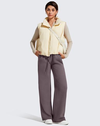 G4Free Flurrylux Fleece Lined Sweatpants Women Cotton Wide Leg Pants with Pockets Lounge Casual in Saudi Arabia