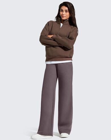 G4Free Flurrylux Fleece Lined Sweatpants Women Cotton Wide Leg Pants with Pockets Lounge Casual in Saudi Arabia