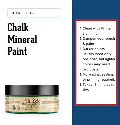 Dixie Belle Paint Company الطباشير الطلاء الأثاث - Midnight Sky (32 أونصة) - أزرق أسود أسود أسود فورنيش أثاث DIY Paint in Kuwait