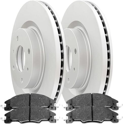 Autoshack Front Brake Kit Replacement for 2008-2011 Ford Focus 2.0L FWD Disc Brake Rotors with Ceramic Brake Pads 10.8" (275.3 mm) RSCD64163-64163-1339-2-4 in Saudi Arabia