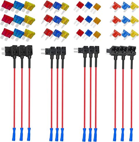 FXC 16 Pack 12V Car Add-A-Circuit Fuse Tap Standard Mini Micro2 Low Profile Taps 4 Types Ato ATC ATC ATM APM لقارب شاحنة السيارة in Saudi Arabia