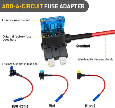 FXC 16 Pack 12V Car Add-A-Circuit Fuse Tap Standard Mini Micro2 Low Profile Taps 4 Types Ato ATC ATC ATM APM لقارب شاحنة السيارة in Saudi Arabia