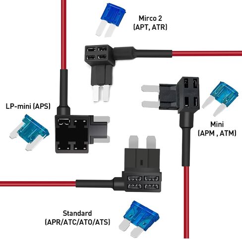 FXC 16 Pack 12V Car Add-A-Circuit Fuse Tap Standard Mini Micro2 Low Profile Taps 4 Types Ato ATC ATC ATM APM لقارب شاحنة السيارة in Saudi Arabia