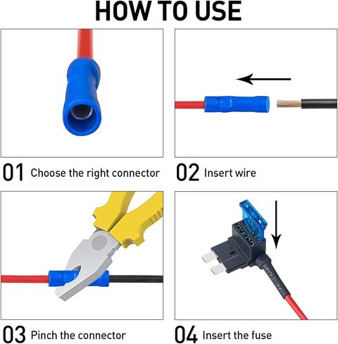 FXC 16 Pack 12V Car Add-A-Circuit Fuse Tap Standard Mini Micro2 Low Profile Taps 4 Types Ato ATC ATC ATM APM لقارب شاحنة السيارة in Saudi Arabia
