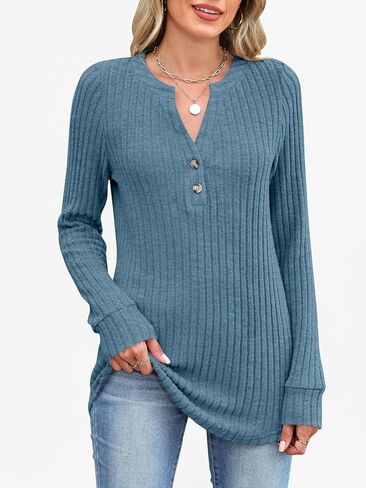 anrabess womens long long henley derts v tunic tunic stops lebs sleit reckwate recwatters 2025 fall dare dary disdy leghes in Saudi Arabia