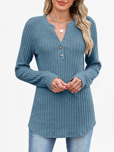 anrabess womens long long henley derts v tunic tunic stops lebs sleit reckwate recwatters 2025 fall dare dary disdy leghes in Saudi Arabia