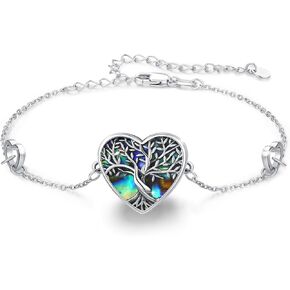Cuoka Tree of Life Bracelet for Women S925 Sterling Silver Delicate Jewelry Family Tree Bracelet for Her Anniversary Birthday Gifts for Women Mom Wife Lover Daughter Her Yourself in Saudi Arabia