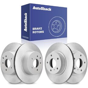 AutoShack Front and Rear Drilled Slotted Brake Rotors Silver Set of 4 Replacement for Nissan 370Z 350Z INFINITI M35 G25 QX50 M45 EX37 2005-2008 G35 2008-2012 EX35 2009-2013 G37 2015 Q40 BRKPKG038974 in Kuwait