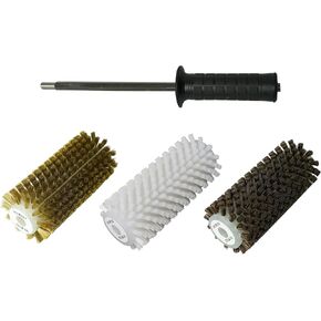 Ski Snowboard Wax Rotation Brush Kit, 3 Brushes (Brass, Horse Hair and Nylon), 200mm/300mm, SnapOut Quick-Change Axle in Saudi Arabia