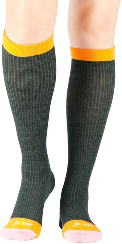 JA VIE Javie Merino Wool Jumbo Dots Compression Socks مع أخمص القدمين السلس ، جوارب عالية للنساء والرجال (15-20 مم) in Saudi Arabia