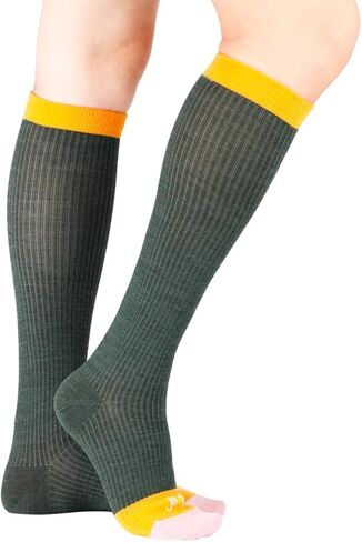 JA VIE Javie Merino Wool Jumbo Dots Compression Socks مع أخمص القدمين السلس ، جوارب عالية للنساء والرجال (15-20 مم) in Saudi Arabia