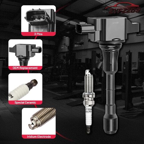 Set of 8 Ignition Coil Packs & Spark Plugs for 2007-2011 Cadillac DTS, 2007-2009 SRX, STS, XLR, 2007-2011 Buick Lucerne, UF543, 099700-0940 in Kuwait