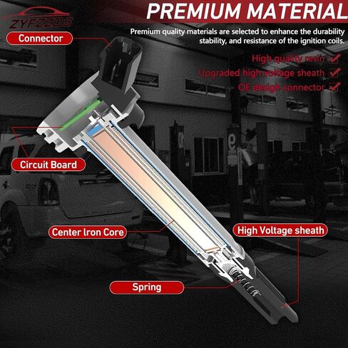 Set of 8 Ignition Coil Packs & Spark Plugs for 2007-2011 Cadillac DTS, 2007-2009 SRX, STS, XLR, 2007-2011 Buick Lucerne, UF543, 099700-0940 in Kuwait
