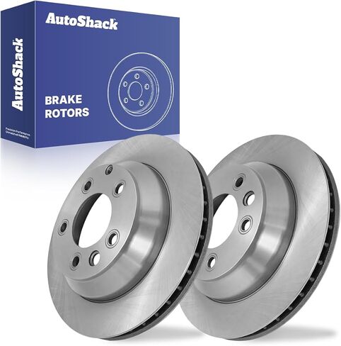 AutoShack Rear Drilled Slotted Brake Rotors Silver Pair of 2 Driver and Passenger Side Replacement for 2003-2006 2008-2018 Porsche Cayenne 2007-2015 Audi Q7 2004-2017 VW Touareg 3.6L AWD PR44289DSZPR in Saudi Arabia