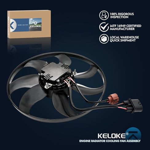 KELOKE Engine Radiator Cooling Fan Assembly Compatible with Smart Fortwo 2007-2015 L3 1.0L, Fortwo 2011-2012 ELECTRIC, Replace# 0002009323 A0002009323 in Saudi Arabia