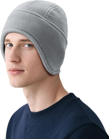 OZERO Mens Beanies for Winter: Thermal Thick Polar Fleece Soft Skull Cap Ski Hats - Earflaps Cycling Beanies for Men Women in Saudi Arabia