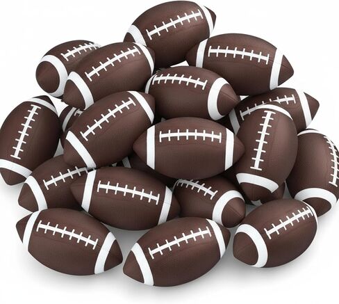 Jerify 9 Pack 9 Inch Rubber Footballs Playground Inflatable Football Bulk for Kids Comfortable Grip Ball for Junior Youth Outdoor(Brown) in Saudi Arabia