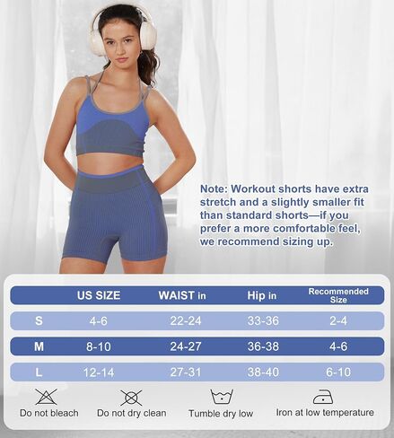 Striped Biker Shorts for Women 4" Seamless Stretchy High-Waisted Ribbed Workout Bottoms No Front for Yoga in Saudi Arabia