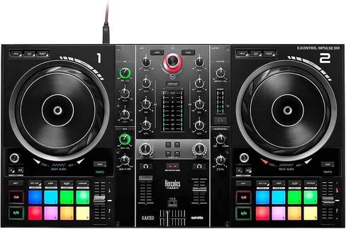 Hercules DJControl Inpulse 200 MK2 2-Channel DJ Controller Bundle with Case, TRS-to-RCA Breakout Cable, and Austin Bazaar Polishing Cloth in Saudi Arabia