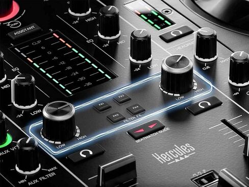 Hercules DJControl Inpulse 200 MK2 2-Channel DJ Controller Bundle with Case, TRS-to-RCA Breakout Cable, and Austin Bazaar Polishing Cloth in Saudi Arabia