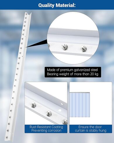 أجهزة باب ستريت 8 أقدام (قسمين من 4 أقدام) ، شماعات باب بلاستيكية الاستخدام الصناعي التجاري ، الفولاذ المجلف in Kuwait