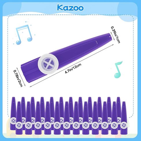 24 Pieces Plastic Kazoos, Kazoo Musical, Good Companion for Guitar Violin Piano Keyboard Ukulele, Gift for Christmas Gifts Party Favors. (Red) in Saudi Arabia