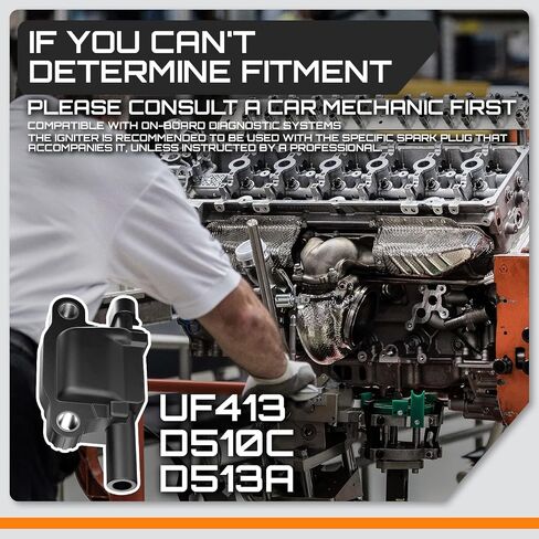 حزم ملفات الاشتعال UF413 D510C D513A (مربع ، وليس مستديرًا) وأسلاك شرارة وأسلاك لـ V8 2007-2018 Chevy Silverado Suburban Tahoe ، GMC Sierra Savana Yukon ، Cadillac Escalade ، حزمة 8 in Saudi Arabia