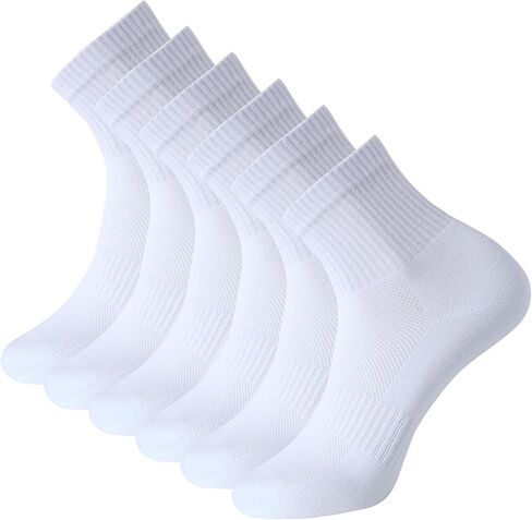 WindCrosser Mens Anti Odor Blister Proof Seamless Breathable Cotton Thin Ankle Quarter Crew Daily Socks, Size 7-11 in Saudi Arabia