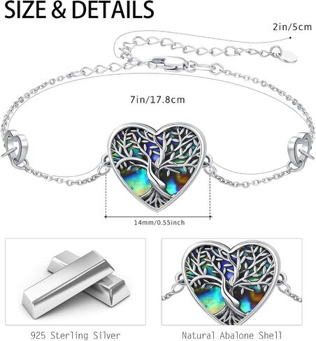 Cuoka Tree of Life Bracelet for Women S925 Sterling Silver Delicate Jewelry Family Tree Bracelet for Her Anniversary Birthday Gifts for Women Mom Wife Lover Daughter Her Yourself in Saudi Arabia