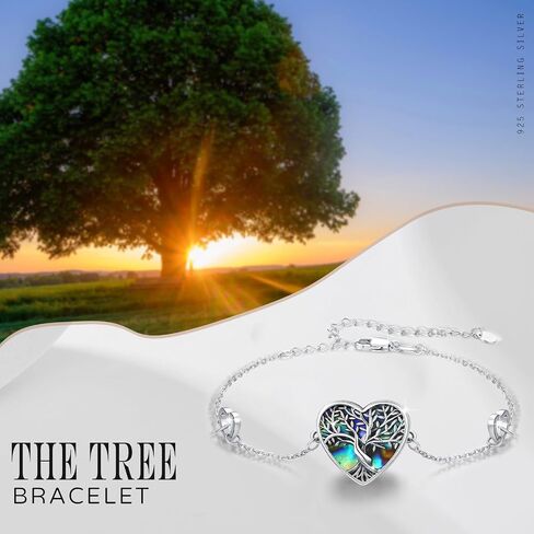 Cuoka Tree of Life Bracelet for Women S925 Sterling Silver Delicate Jewelry Family Tree Bracelet for Her Anniversary Birthday Gifts for Women Mom Wife Lover Daughter Her Yourself in Saudi Arabia