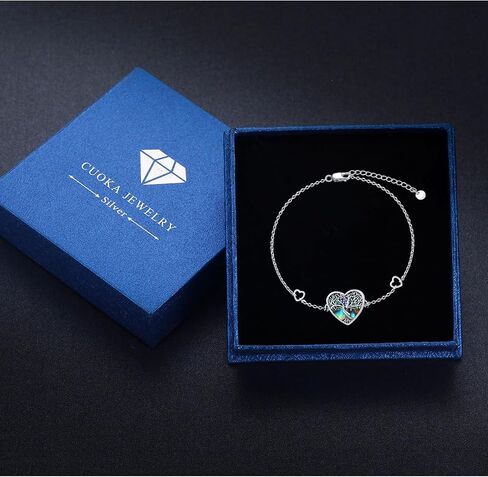 Cuoka Tree of Life Bracelet for Women S925 Sterling Silver Delicate Jewelry Family Tree Bracelet for Her Anniversary Birthday Gifts for Women Mom Wife Lover Daughter Her Yourself in Saudi Arabia