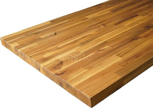 BingLTD- 10 ft x 25 in x 1.5 in Acacia with Oil Solid Wood Butcher Block Countertop with Square Edge in Kuwait
