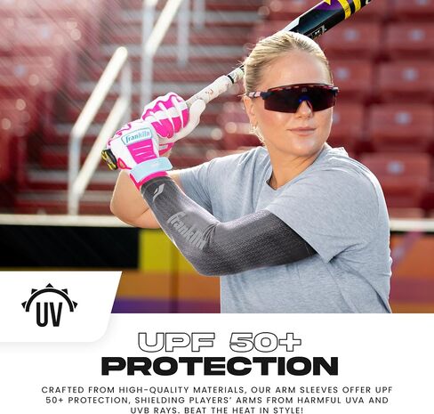 Franklin Sports Baseball Arm Sleeves - Baseball + Softball Arm Compression Sleeves for Men + Women - Multiple Sizes + Colors in Saudi Arabia