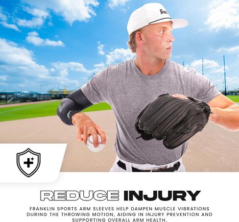 Franklin Sports Baseball Arm Sleeves - Baseball + Softball Arm Compression Sleeves for Men + Women - Multiple Sizes + Colors in Saudi Arabia