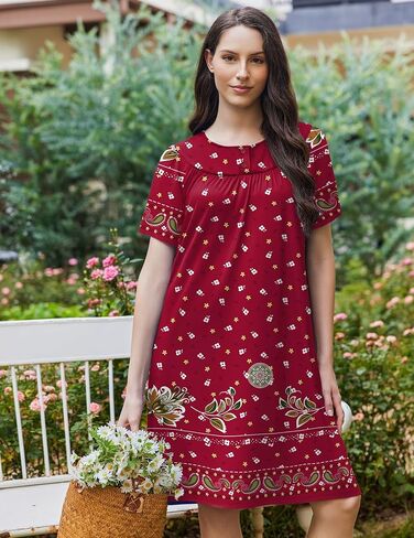 Ekouaer Moo Moos for Women Button House Dresses for Women with Pocket Mumu S-3XL in Saudi Arabia