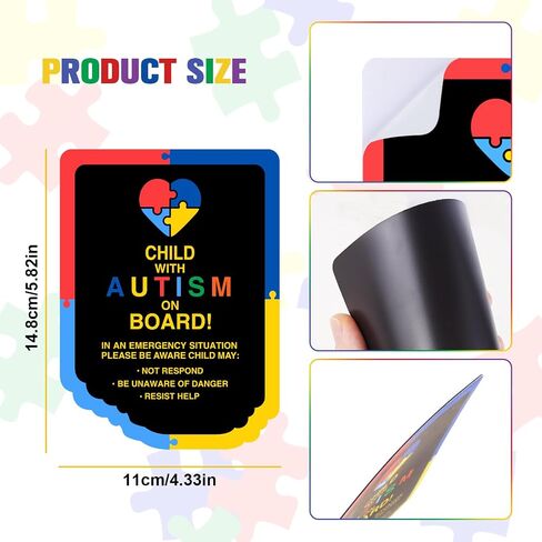 Delivery Vehicle Makes Frequent Stops Magnetic Signs 4-Pack 7.5x25cm (3x9.8") Reusable Driver Magnet for Trucks, Vans, Commercial Vehicles in Kuwait