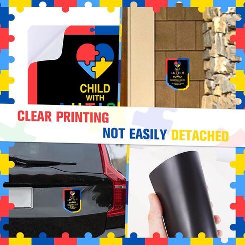 Delivery Vehicle Makes Frequent Stops Magnetic Signs 4-Pack 7.5x25cm (3x9.8") Reusable Driver Magnet for Trucks, Vans, Commercial Vehicles in Kuwait