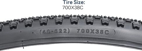 YUNSCM 2-PCS 700C Bike Tires 700x38C/40-622 and 700C Heavy Duty Bike Tubes Schrader Valve Compatible with 700x36C 700x37C 700 x 38C 700x39C 700x40C Bike Bicycle Tires and Tubes (Y-1005) in Saudi Arabia