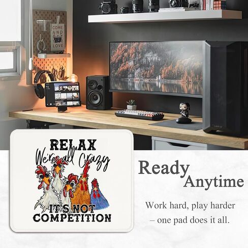 مضحكة موسى مزدحمة - ملحقات الديكور المكتبية للدجاج المضحكة الدجاج ، قاعدة موسباد مربعة غير قابلة للانزلاق. in Kuwait