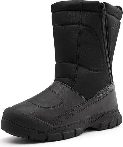 أحذية الثلوج الرجالية أحذية الشتاء المقاومة للماء للمشي لمسافات طويلة بسحاب للإغلاق في الهواء الطلق أحذية الطقس البارد in Kuwait